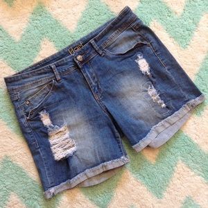 HART stretch distressed denim shorts 29 30 (N4)